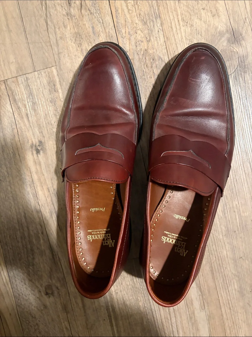 Allen Edmonds Men’s Oxblood Leather Penny Loafers